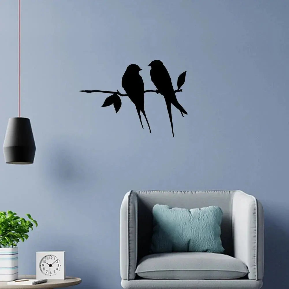 Metal Bird Silhouette | Powder-Coated Matte Black | Four Designs