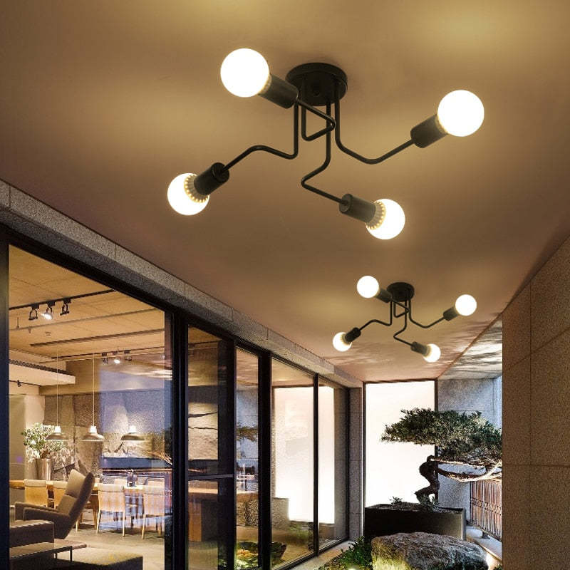 Metal Flush Mount Ceiling Light