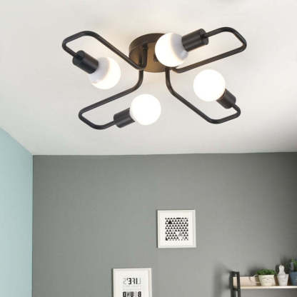 Metal Flush Mount Ceiling Light