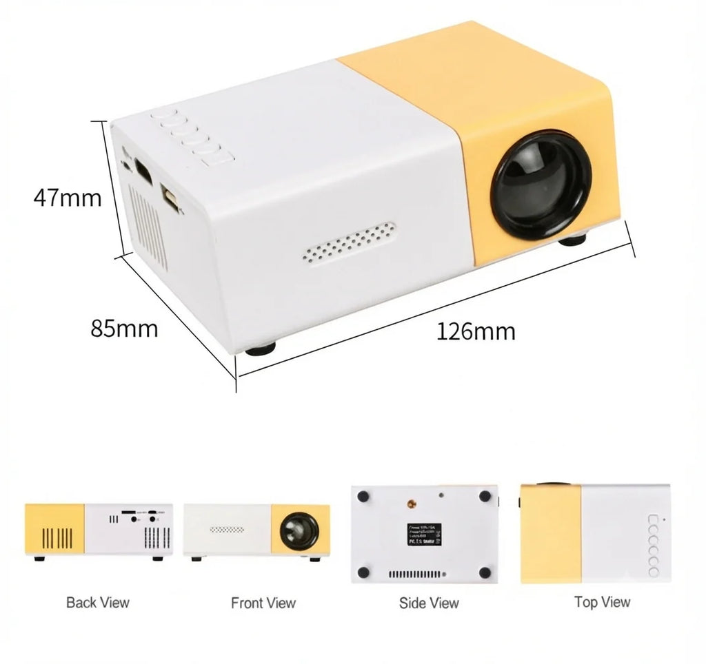 Mini Projector | Ultra-Bright 3000 Lumens Portable HDMI & USB Compatible