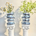 Mirror Tile Vase | Spiral Mirror Surface & Light-Scattering | 10 cm Ø × 13.5 cm H