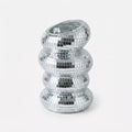 Mirror Tile Vase | Spiral Mirror Surface & Light-Scattering | 10 cm Ø × 13.5 cm H