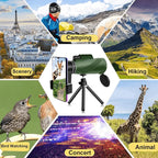 Monocular Telescope | Ultra-Zoom Multi-Coated HD Glass | Smartphone Mount