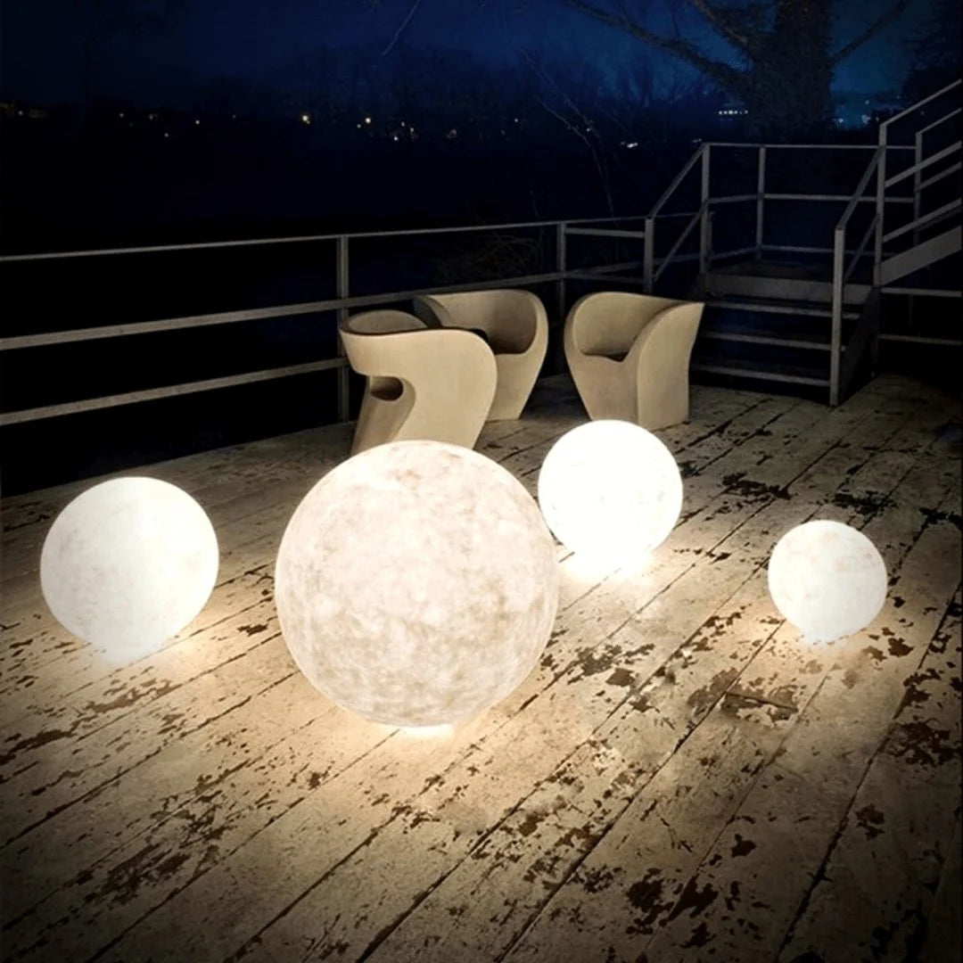 Moon Lamp | 3D-Printed Realistic Surface & Touch-Control | With Wooden Stand