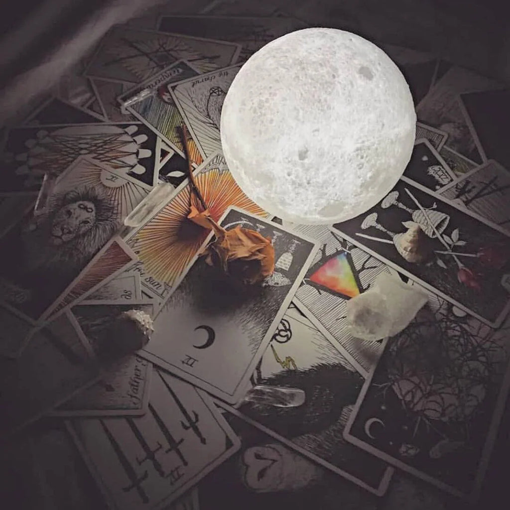 Moon Lamp | 3D-Printed Realistic Surface & Touch-Control | With Wooden Stand