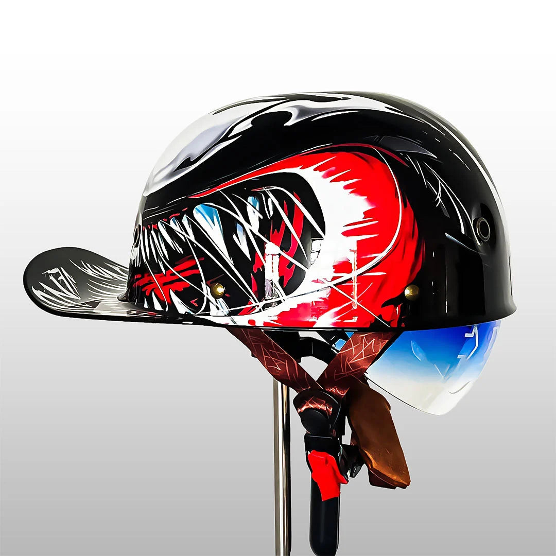 Motorcycle Baseball Helmet | DOT & ECE Certified | Half Shell
