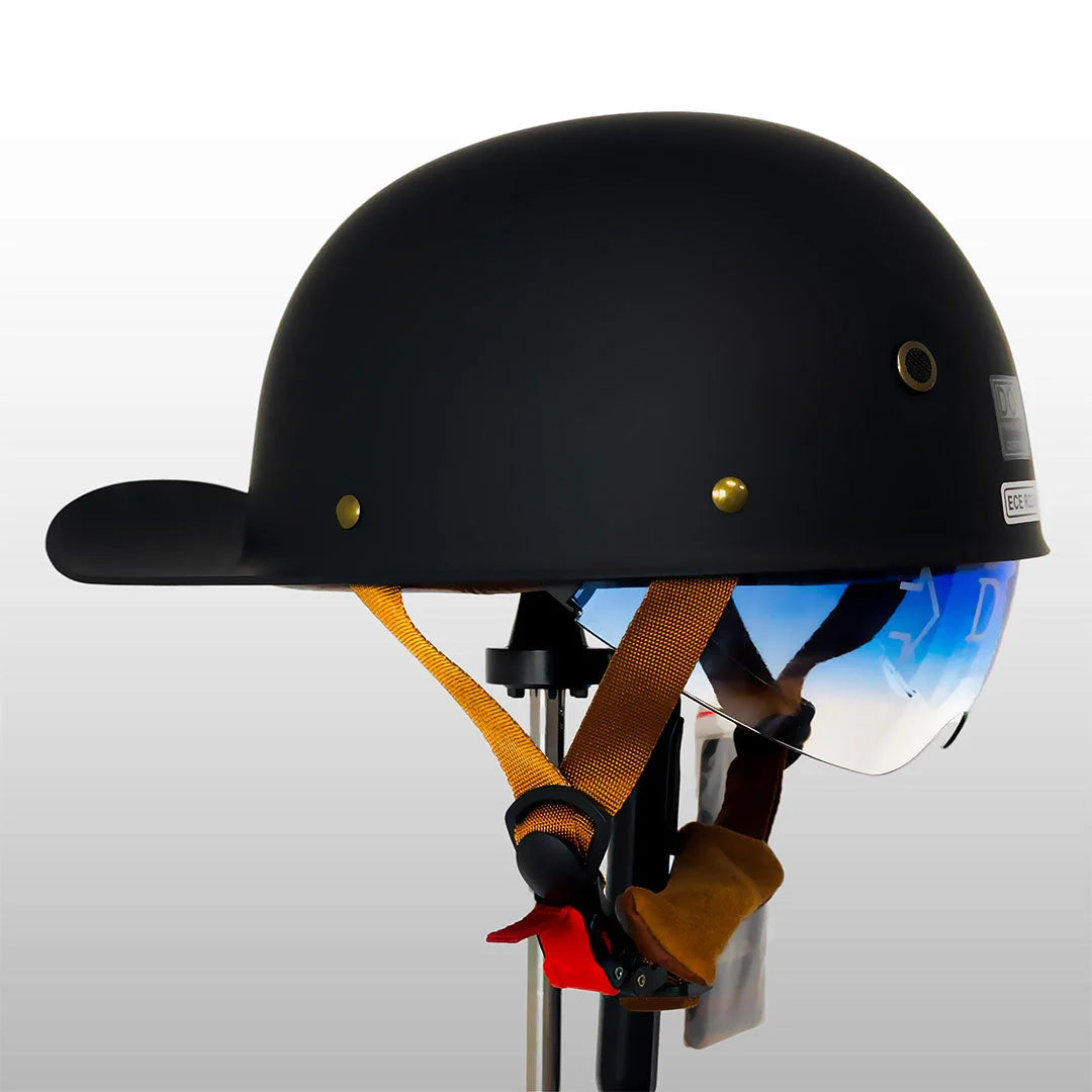 Motorcycle Baseball Helmet | DOT & ECE Certified | Half Shell