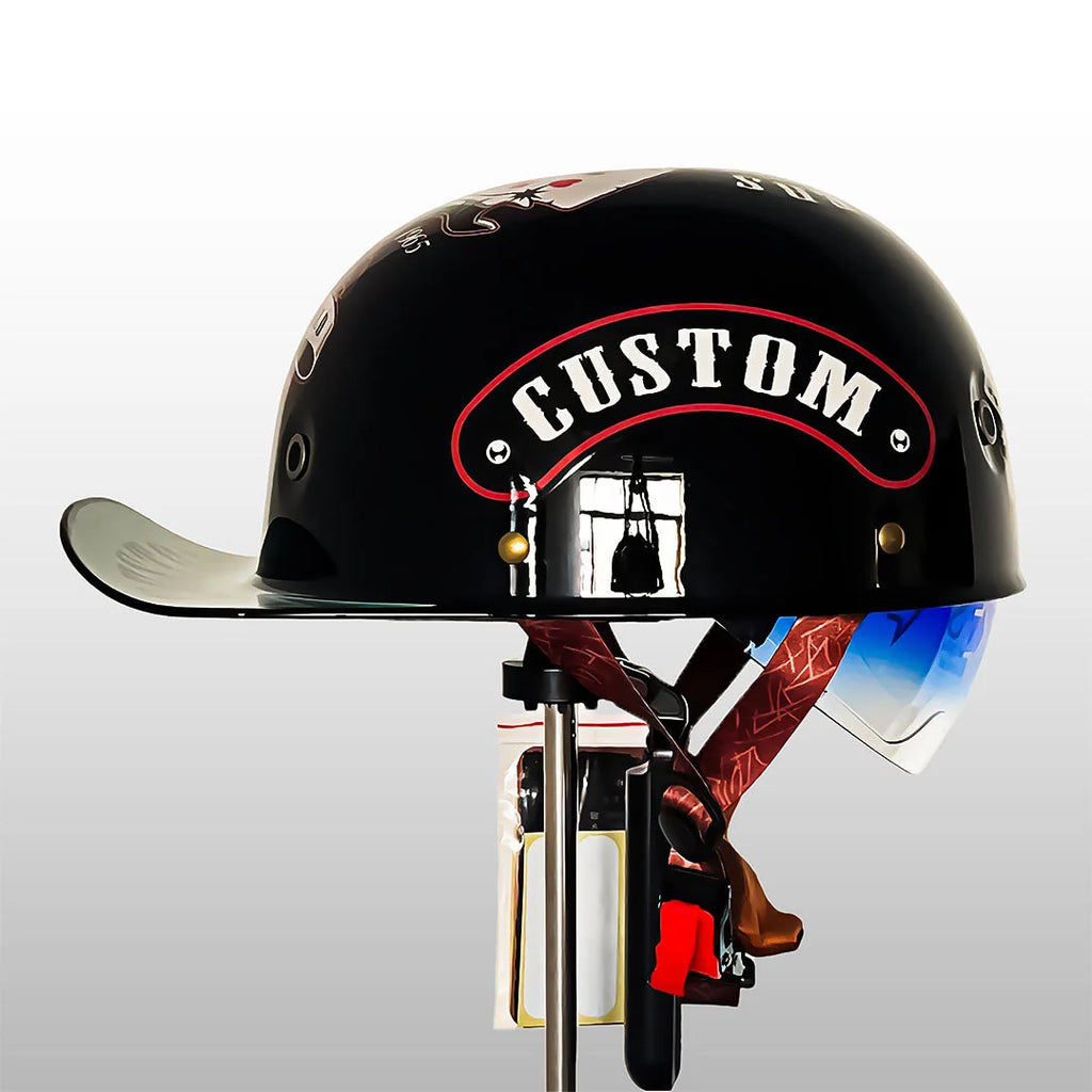 Motorcycle Baseball Helmet | DOT & ECE Certified | Half Shell