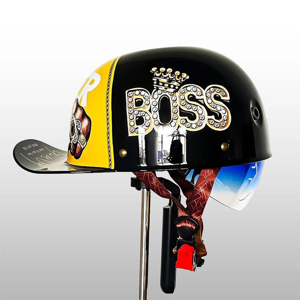 Motorcycle Baseball Helmet | DOT & ECE Certified | Half Shell