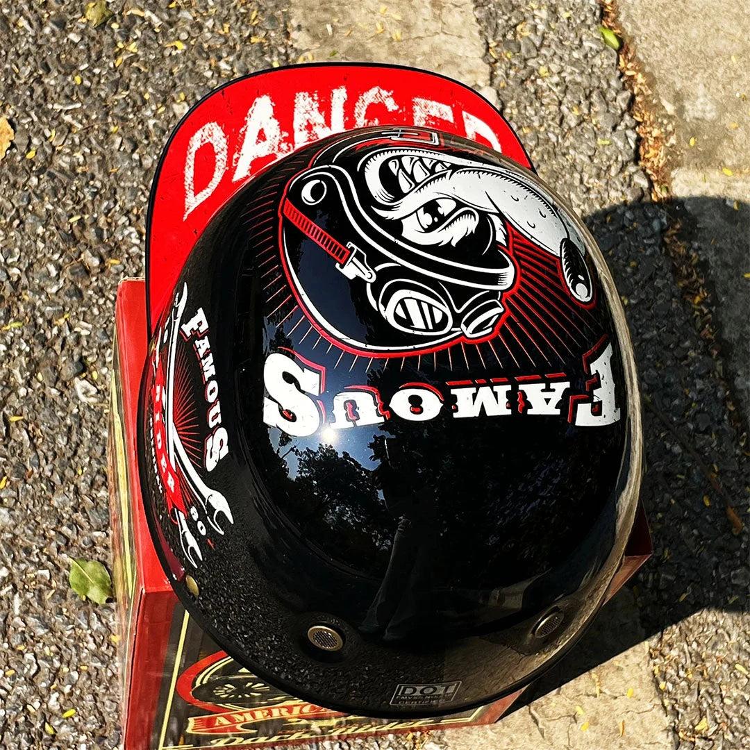 Motorcycle Baseball Helmet | DOT & ECE Certified | Half Shell