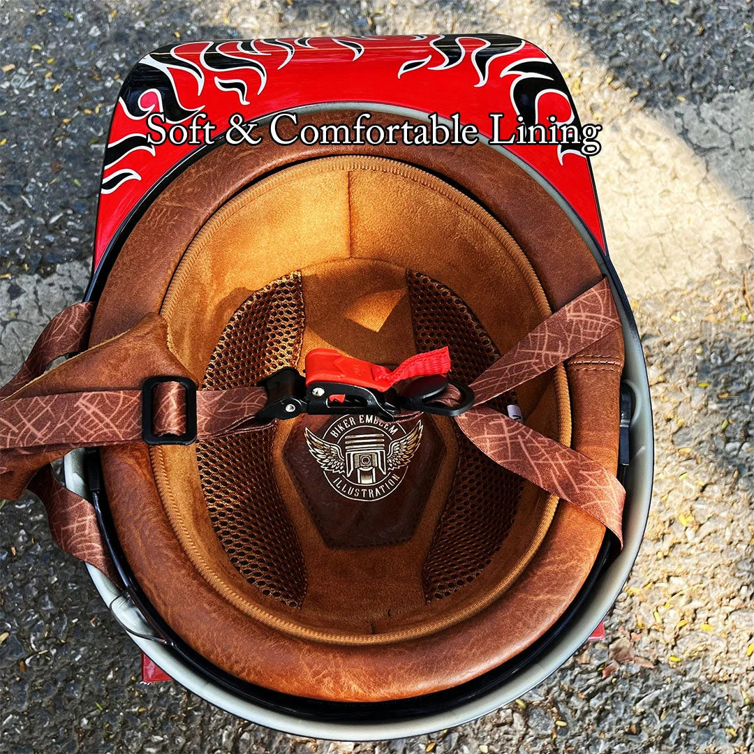 Motorcycle Baseball Helmet | DOT & ECE Certified | Half Shell