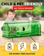 Mouse Trap | Humane Catch & Release | No-Touch Release | Set of 4