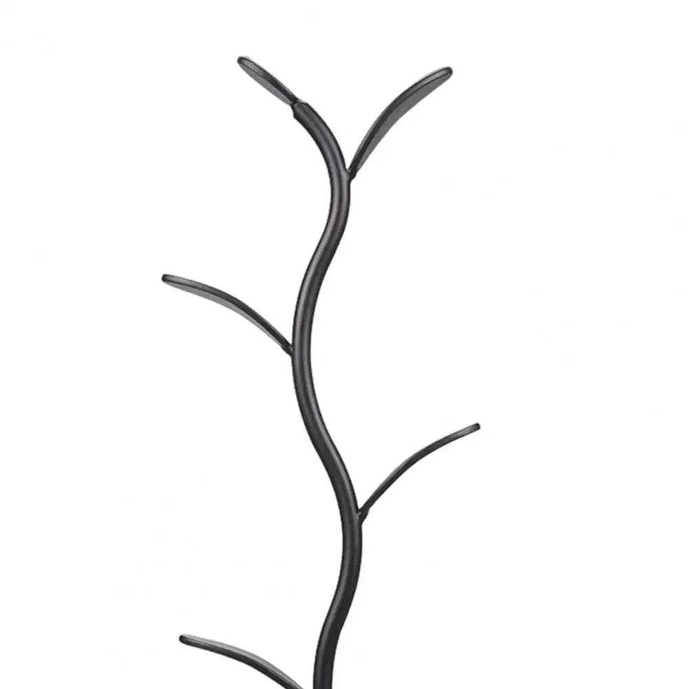 Mug Tree Stand | Powder-Coated Iron & Wooden Base | 5-Mug Capacity