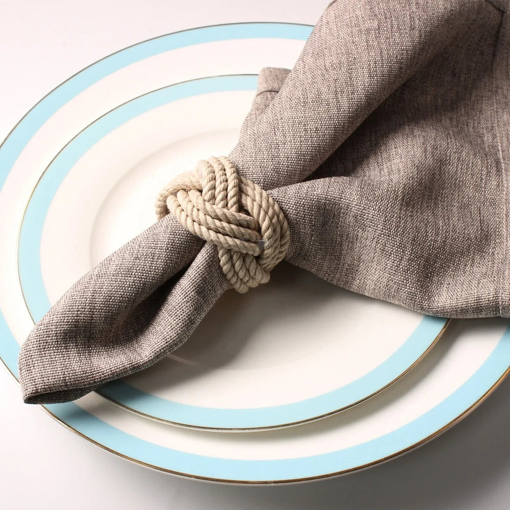 Napkin Rings | Braided Handwoven Jute | Set of 10