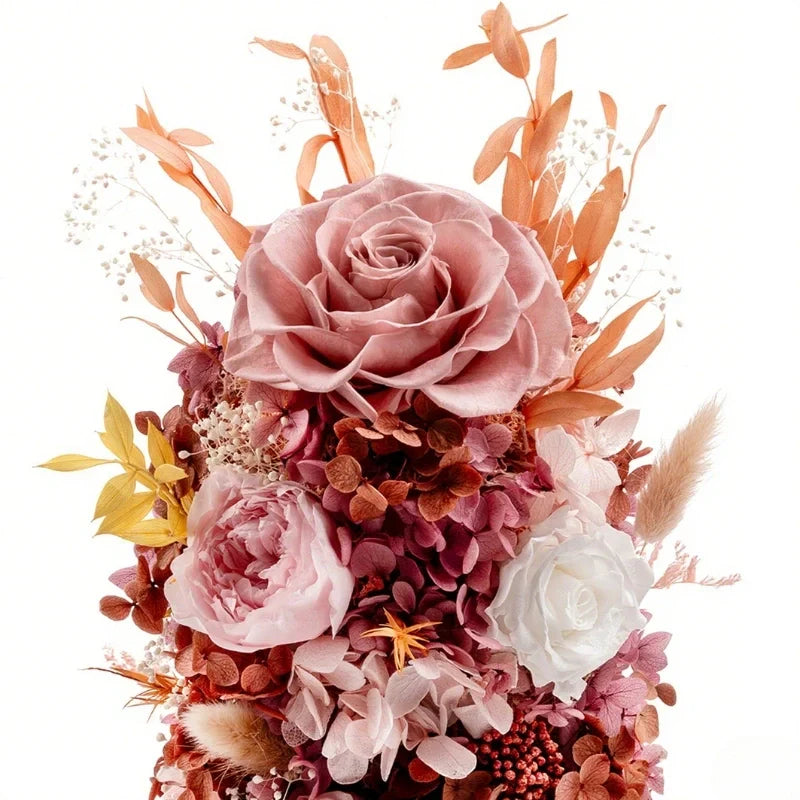 Night Lamp | Glass Dome & Preserved Dried Flowers | Warm White Light