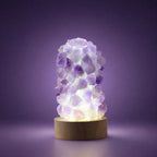 Night Light | Genuine Amethyst & Adjustable LED | USB Rechargeable