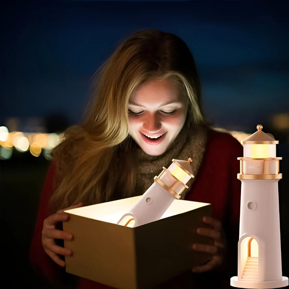 Night Light | Lighthouse Projection & Rechargeable USB-C