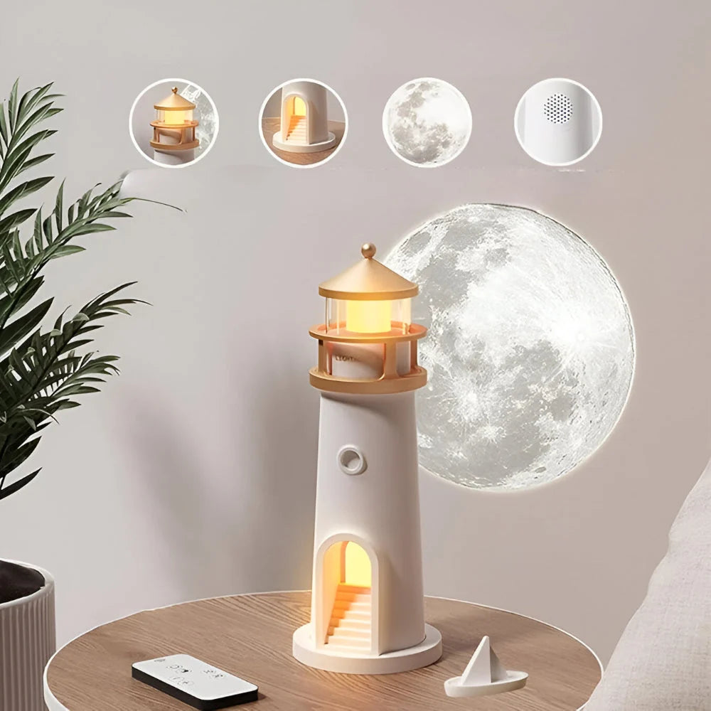 Night Light | Lighthouse Projection & Rechargeable USB-C