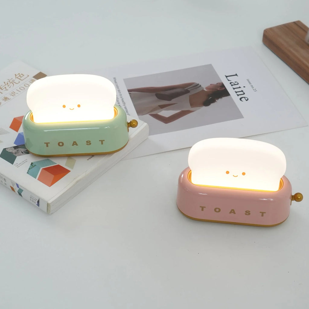 Night Light | Toaster-Shaped Warm 3000K & Adjustable Brightness
