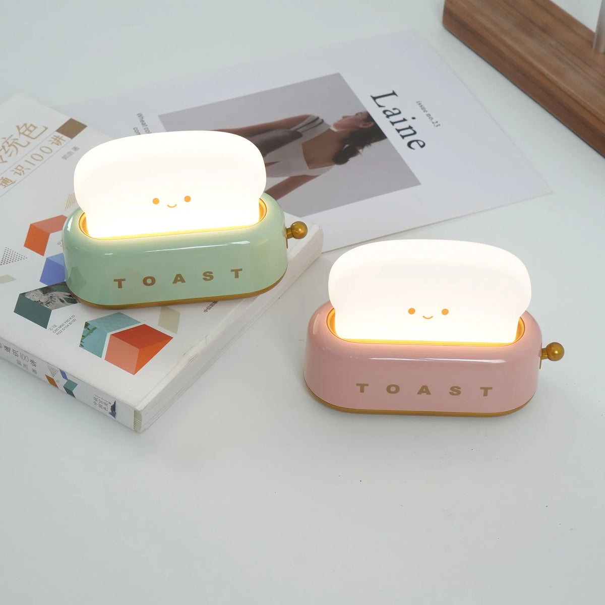 Night Light | Toaster-Shaped Warm 3000K & Adjustable Brightness