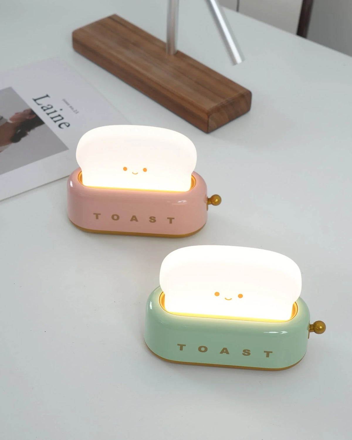 Night Light | Toaster-Shaped Warm 3000K & Adjustable Brightness