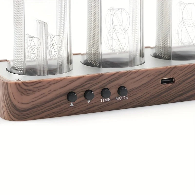 Nixie Clock | Retro Display & Wi-Fi Synchronization | Walnut Finish