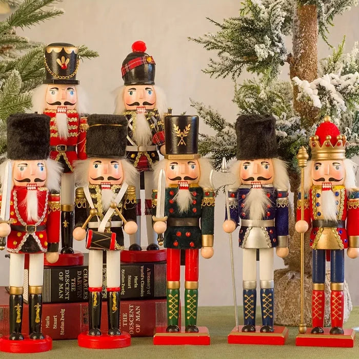 Nutcracker Soldier Figurine | Traditional Painted & Festive | Tabletop Accent