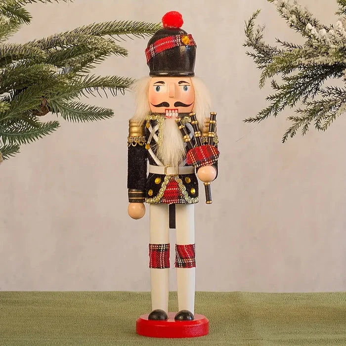 Nutcracker Soldier Figurine | Traditional Painted & Festive | Tabletop Accent