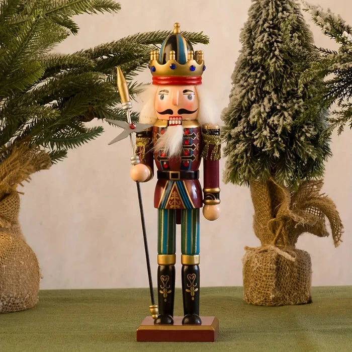 Nutcracker Soldier Figurine | Traditional Painted & Festive | Tabletop Accent