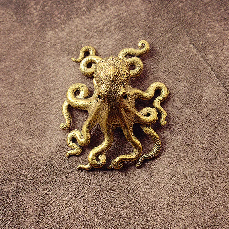 Octopus Statue | Handcrafted Brass Finish Tabletop Ornament
