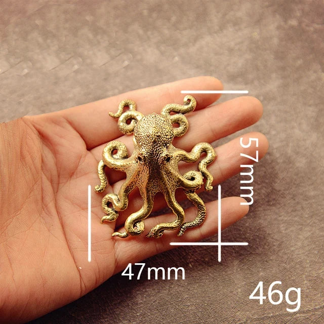Octopus Statue | Handcrafted Brass Finish Tabletop Ornament