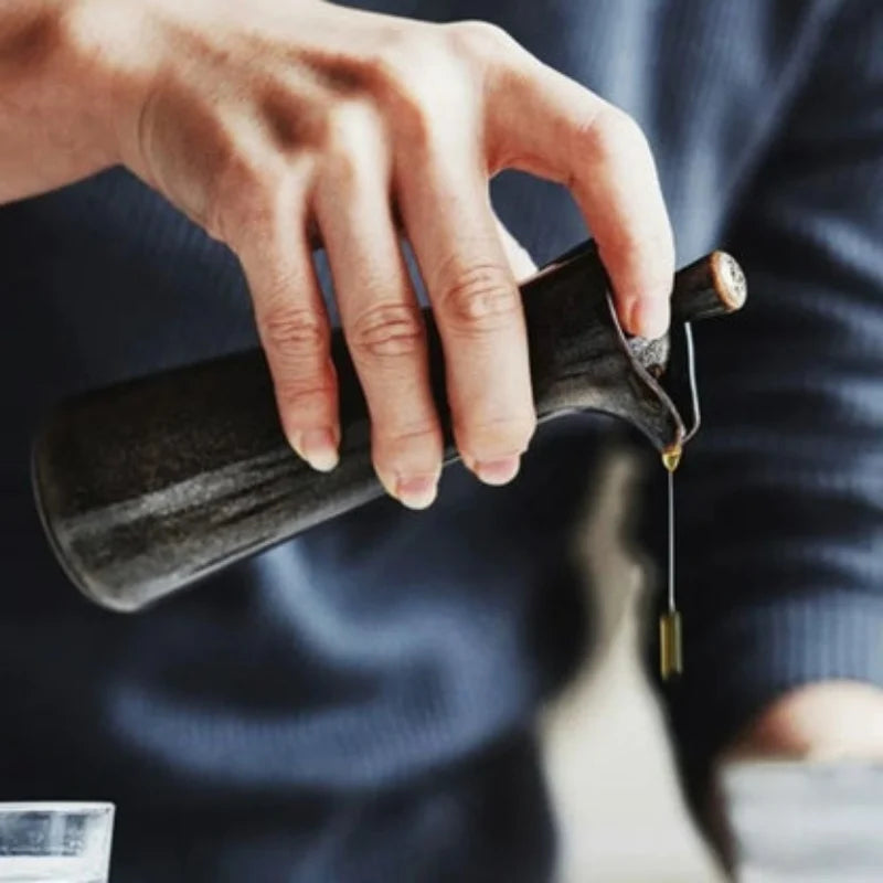 Oil Dispenser Pot | Ceramic & Pouring Spout Lid | 120ml
