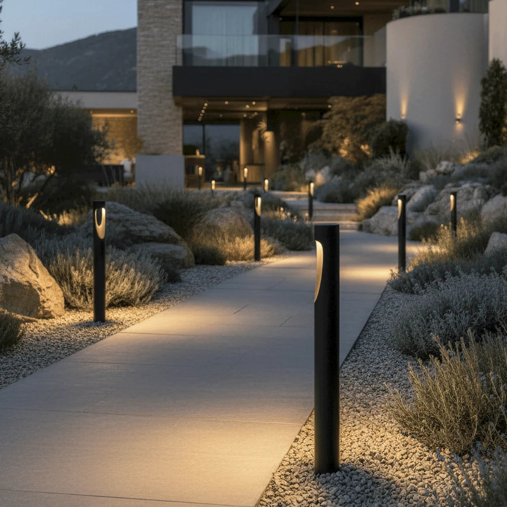 Outdoor Floor Lamp | Weather-Resistant LED Round Base | 30 & 60 cm