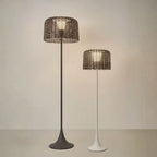 Outdoor Floor Lamp | Woven Shade & Warm LED | IP65 Waterproof
