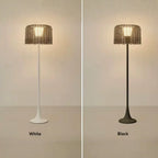 Outdoor Floor Lamp | Woven Shade & Warm LED | IP65 Waterproof