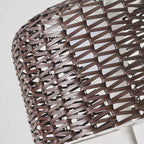 Outdoor Floor Lamp | Woven Shade & Warm LED | IP65 Waterproof