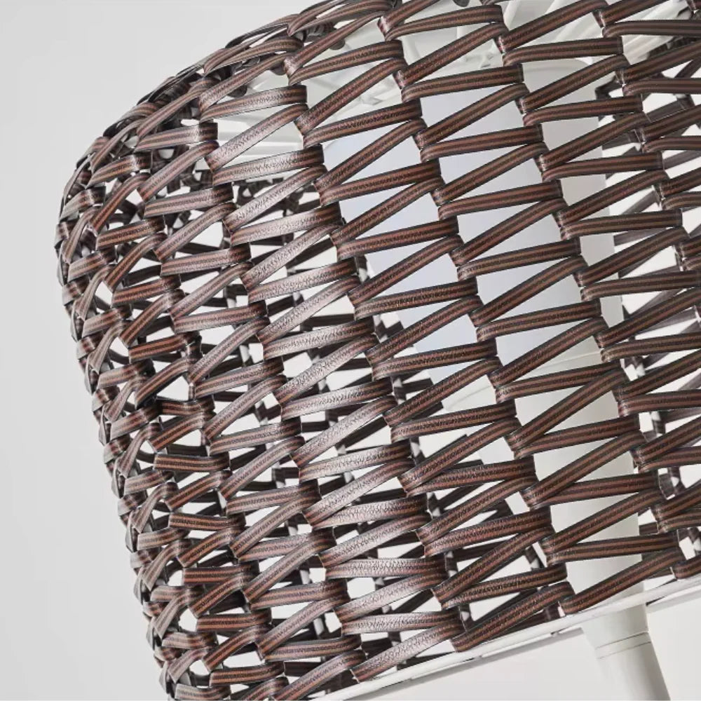 Outdoor Floor Lamp | Woven Shade & Warm LED | IP65 Waterproof
