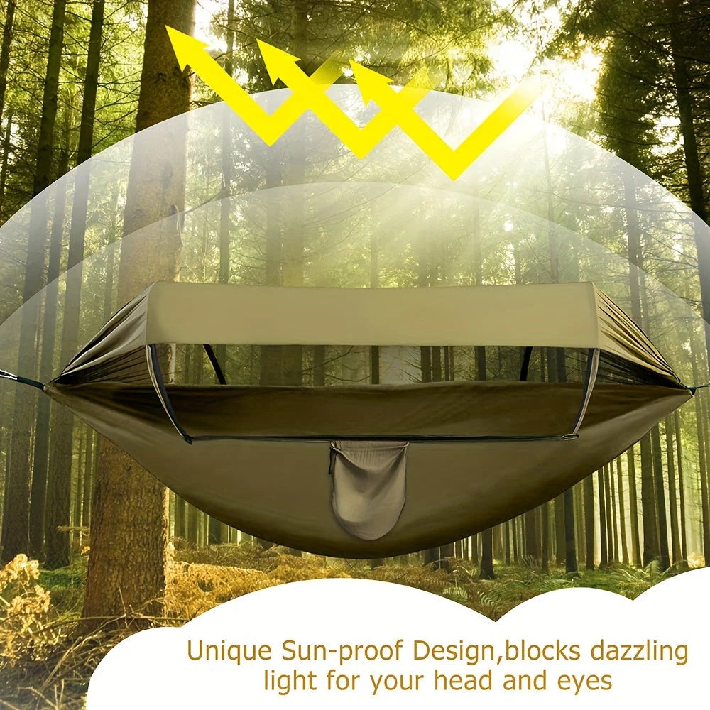 Outdoor Hammock | Integrated Mosquito Net & Sunshade | 260 x 140 cm