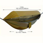 Outdoor Hammock | Integrated Mosquito Net & Sunshade | 260 x 140 cm
