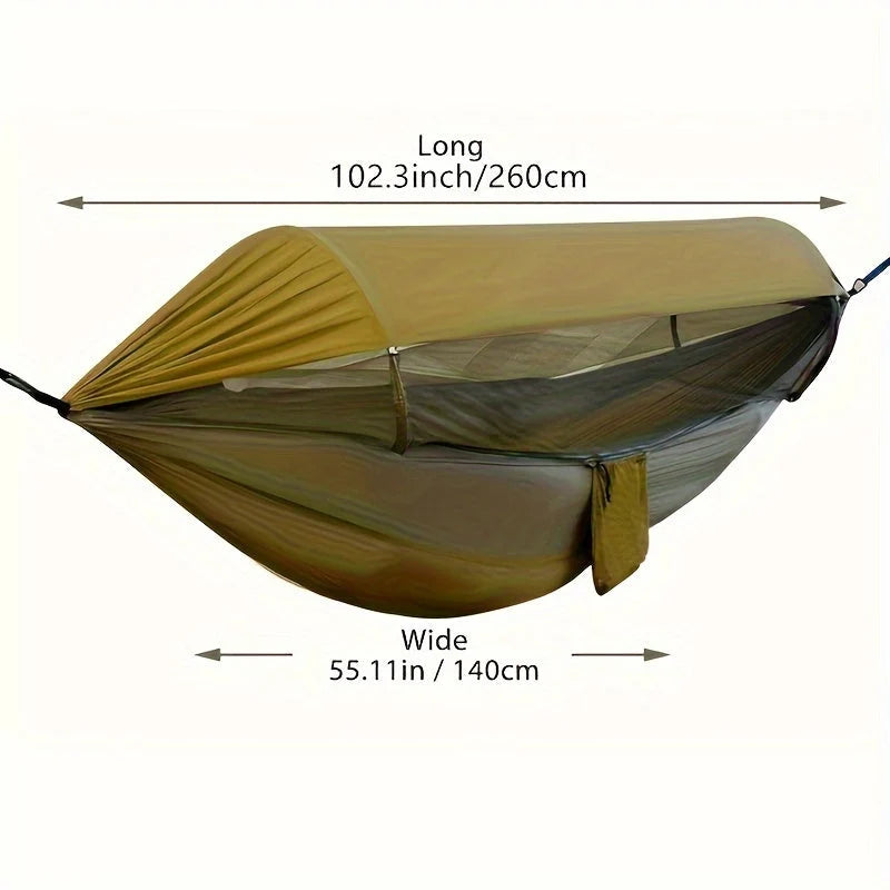Outdoor Hammock | Integrated Mosquito Net & Sunshade | 260 x 140 cm