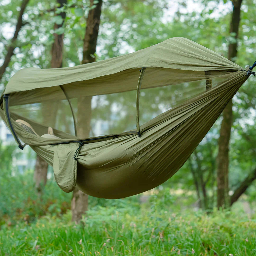 Outdoor Hammock | Integrated Mosquito Net & Sunshade | 260 x 140 cm