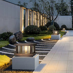 Outdoor Pillar Light | Metal & Glass Weather-Resistant | Post-Mountable