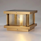 Outdoor Pillar Light | Metal & Glass Weather-Resistant | Post-Mountable