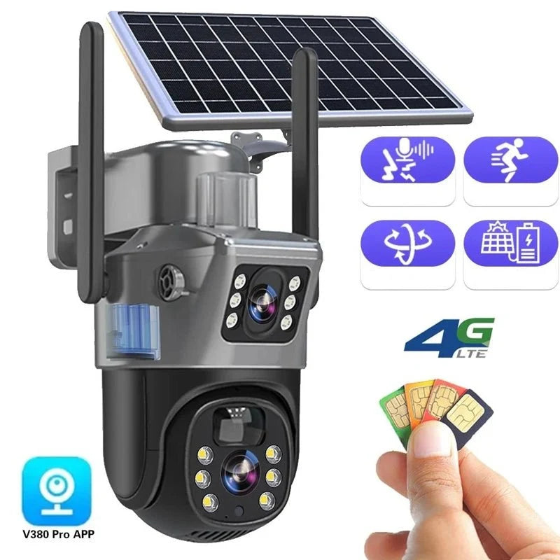 Outdoor Security Camera | 4K Dual-Lens & Solar-Powered