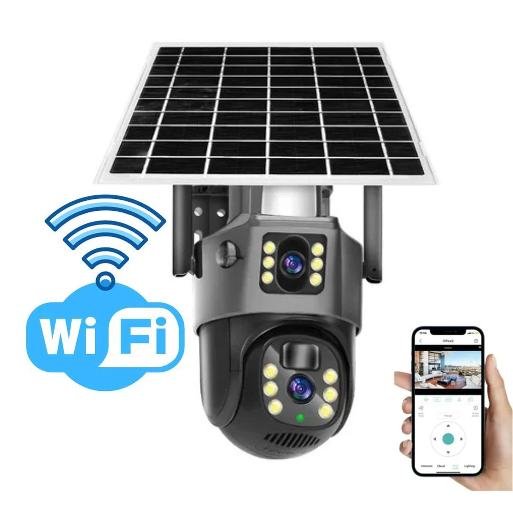 Outdoor Security Camera | 4K Dual-Lens & Solar-Powered
