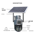 Outdoor Security Camera | 4K Dual-Lens & Solar-Powered