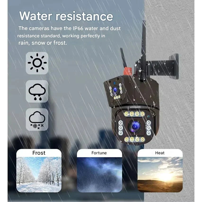 Outdoor Security Camera | 4K Dual-Lens & Solar-Powered