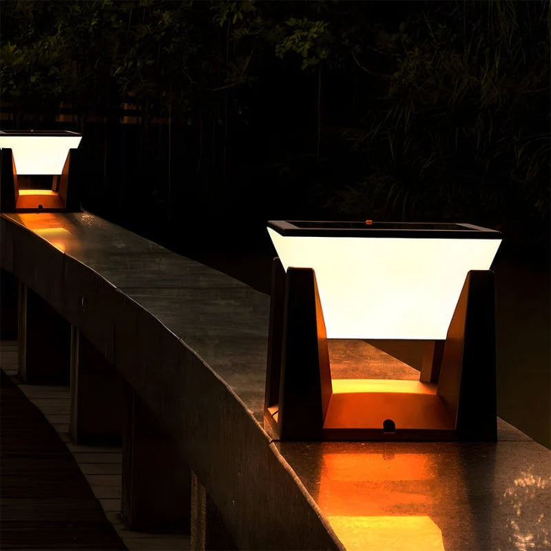 Outdoor Solar Lamp | Solar-Powered LED & Weather-Resistant | Cube Design