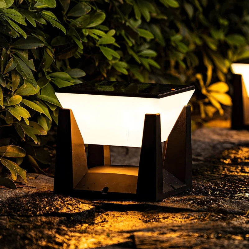 Outdoor Solar Lamp | Solar-Powered LED & Weather-Resistant | Cube Design