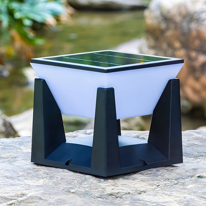 Outdoor Solar Lamp | Solar-Powered LED & Weather-Resistant | Cube Design